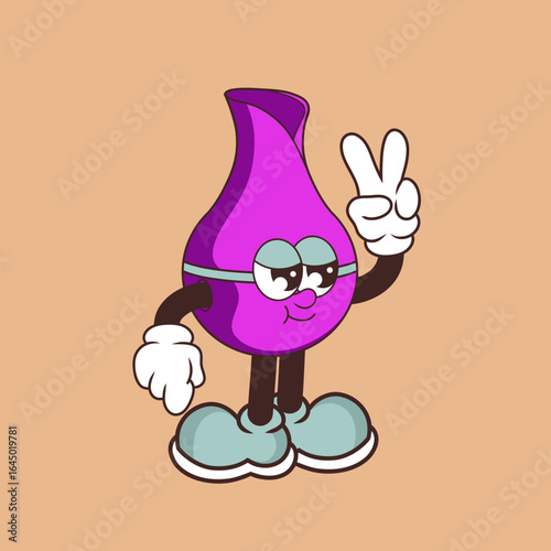Retro character design of cool humidifier