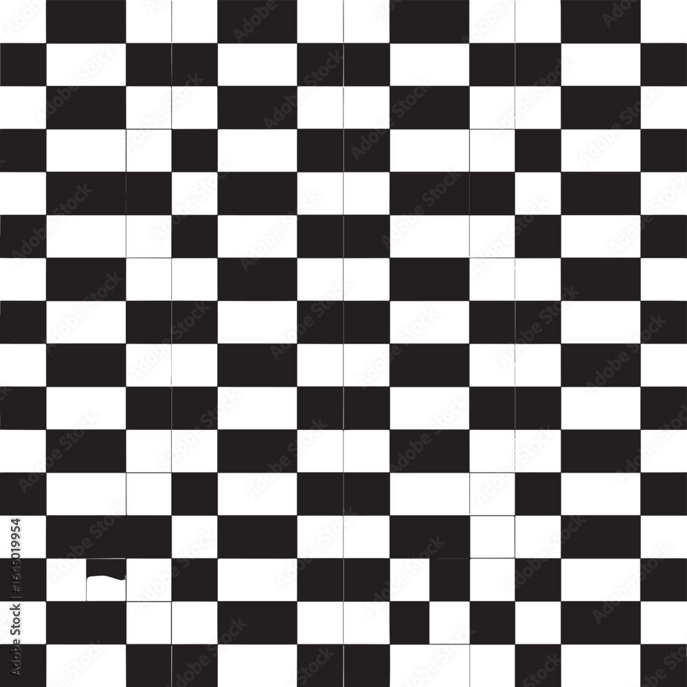 Fototapeta premium Seamless Checkered Design Silhouette | Black Vector Art