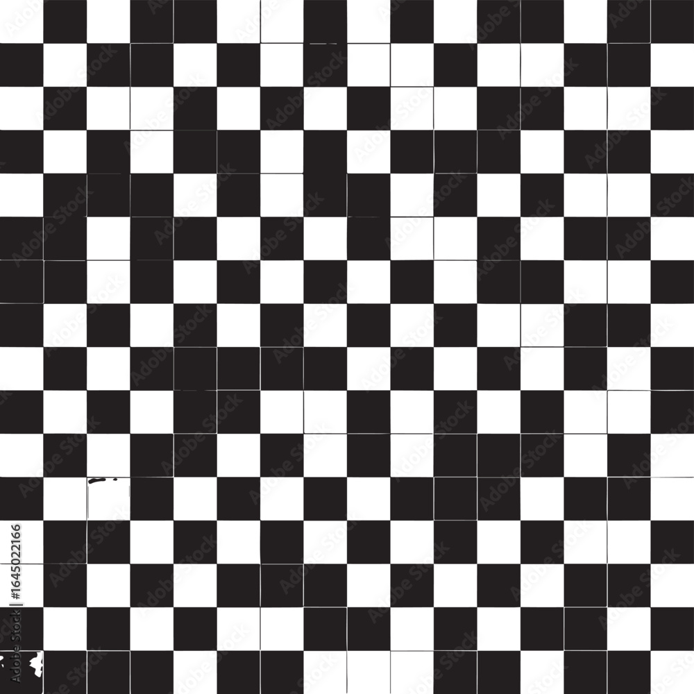 Fototapeta premium Seamless Checkered Design Silhouette | Black Vector Art