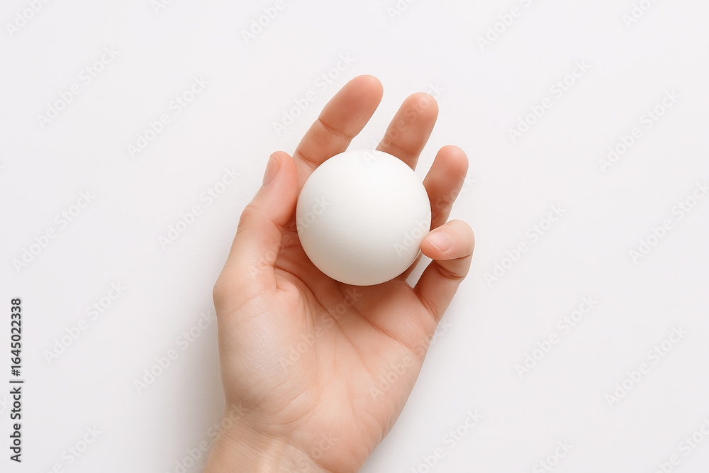 Hand Holding a White Ball Hand Holding a White Ball