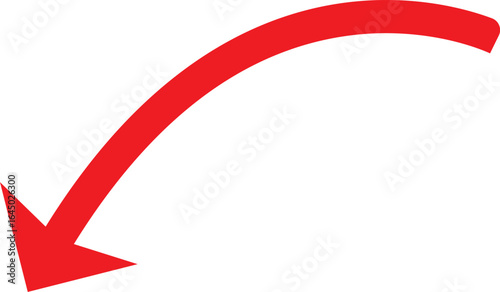 Bold red arrow pointing downward against black background