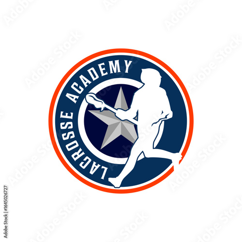 Lax Lacrosse Logo Team Sports Academy Template Vector