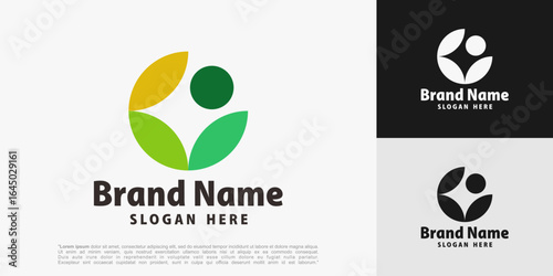 human Logo design. people health care. vector illustration
