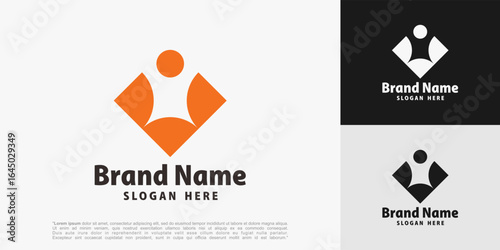 human Logo design. people health care. vector illustration