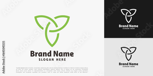 celtic trinity knot logo design, vector illustration