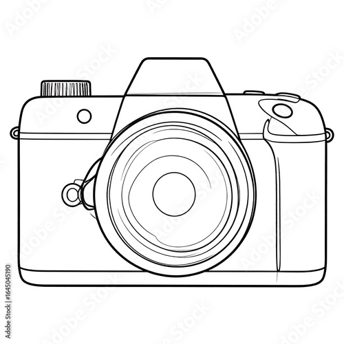Line drawing of a camera