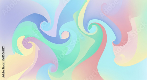 Pastel swirl background design for digital art and modern abstract graphic with soft color palette trends