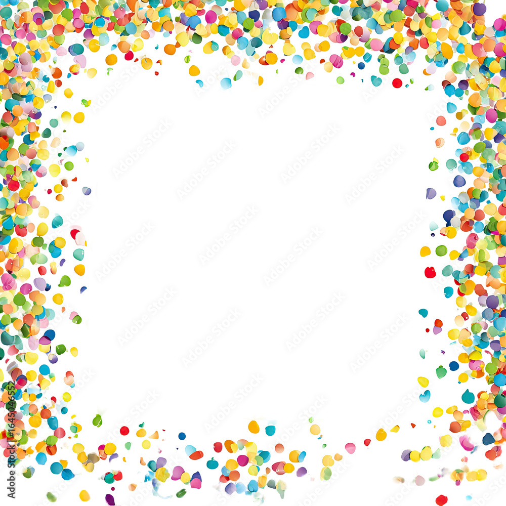Colorful confetti frame Colorful confetti frame