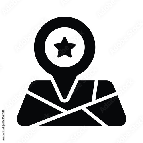 A customizable solid style icon of event venue