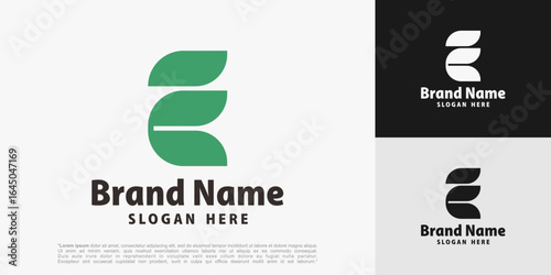 abstract letter E logo design, vector illustration