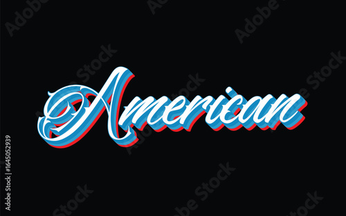 American vintage, editable vector text effect with modern concept. Suitable for american event theme.