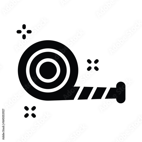 A solid icon showing celebration party blower