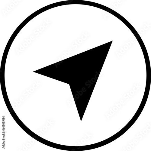 Compass icon set.Compass icon for navigation and travel direction themes.Arrow compass icon sign and symbol.Comoass direction arrow icon or map N sign navigation GPS symbol stock illustration.