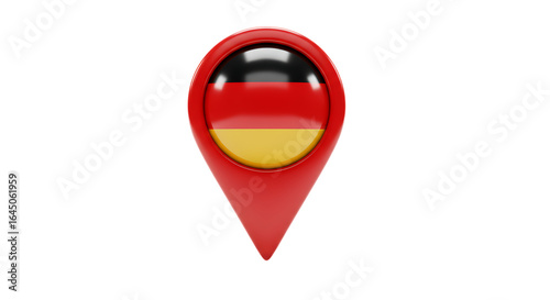 Free Download Red Map Pin with Germany National Flag On Transparent Background - GFXLoad