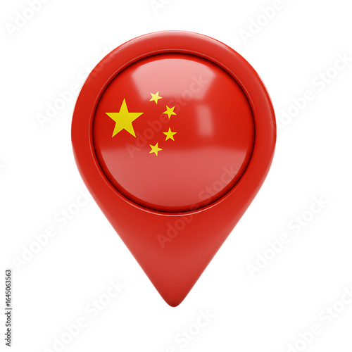 Free Download China GPS Marker with Country Flag Design On Transparent Background - GFXLoad