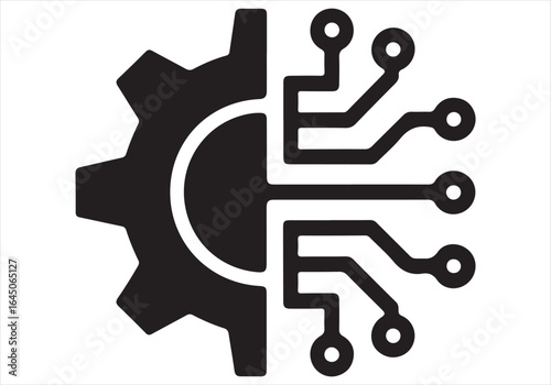 Innovative Technology Gear and Circuit Board Logo Design for Tech Companies