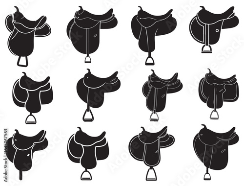 HORSE SADDLE SILHOUETTE