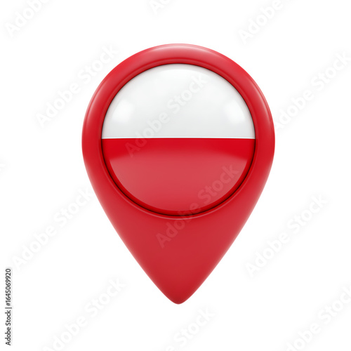 Free Download 3D Poland Map Pointer With National Flag On Isolated Transparent Background - GFXLoad
