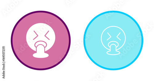 Face Vomiting Icon Design