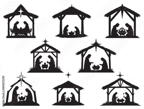 NATIVITY SCENE SILHOUETTE