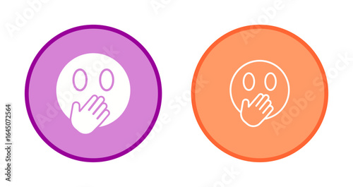 Face with Hand Over Mouth Icon Design