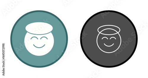 Smiling Face with Halo Icon Design