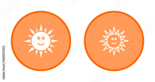 Sun with Face Icon Design