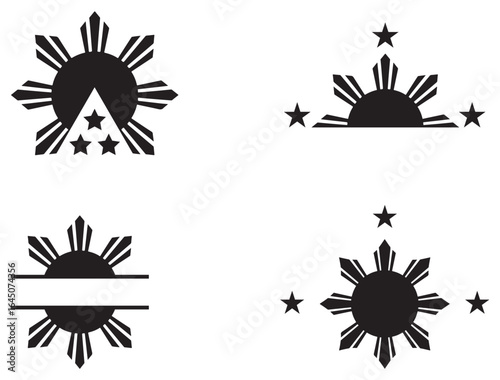 PHILIPPINE SUN AND STAR SYMBOL SILHOUETTE