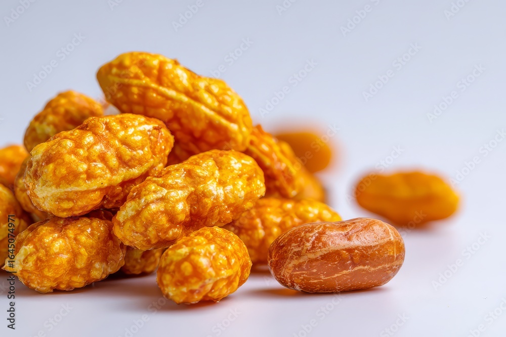 Fototapeta premium Crispy Coated Nuts and Peanuts Arrangement