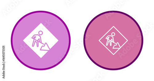 Construction Sign Icon Design