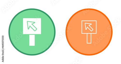 Diagonal Up Left Arrow Icon Design