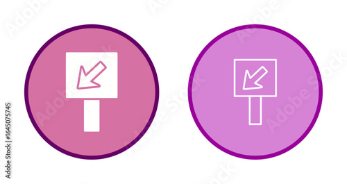 Diagonal Down Left Arrow Icon Design