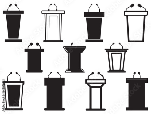 SPEAKER PODIUM STAND SILHOUETTE