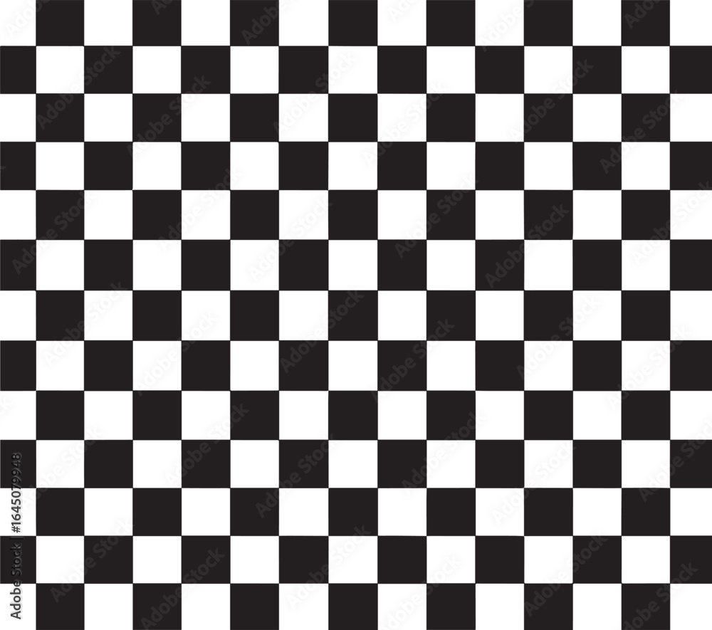 Fototapeta premium Checkered Frame Black Vector | Rectangle Silhouette Illustration