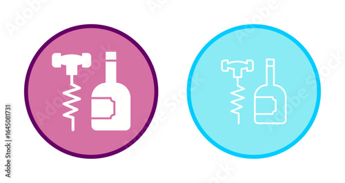 Wine Corkscrew Icon Design