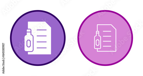 Wine Tasting Notes Icon Design