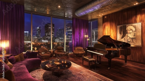Luxurious city view living room (1)