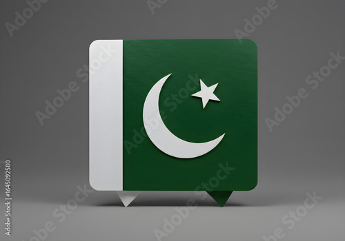Free Download Pakistan Flag 3D Icon | National Symbol for Independence Day, Celebrations, and Patriotic Marketing - GFXLoad