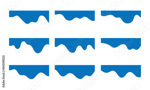 Collection of dividers shape templates. Modern separator header for website and app. Curve lines, wave collection of abstract design element. Abstract divider template vector illustration in eps 10.