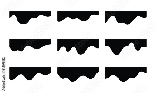 Collection of dividers shape templates. Modern separator header for website and app. Curve lines, wave collection of abstract design element. Abstract divider template vector illustration in eps 10.