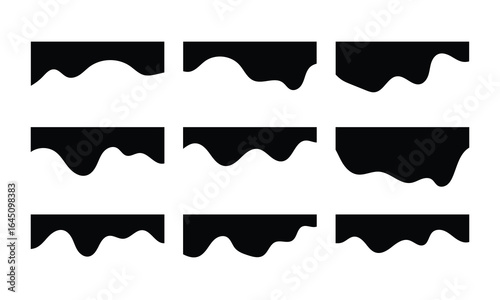 Collection of dividers shape templates. Modern separator header for website and app. Curve lines, wave collection of abstract design element. Abstract divider template vector illustration in eps 10.