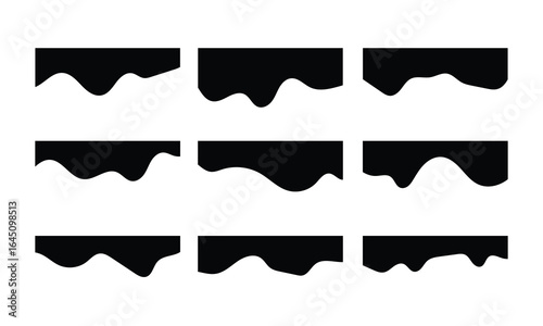 Collection of dividers shape templates. Modern separator header for website and app. Curve lines, wave collection of abstract design element. Abstract divider template vector illustration in eps 10.
