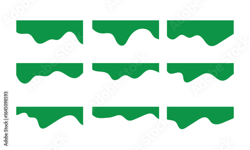 Collection of dividers shape templates. Modern separator header for website and app. Curve lines, wave collection of abstract design element. Abstract divider template vector illustration in eps 10.
