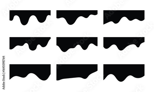 Collection of dividers shape templates. Modern separator header for website and app. Curve lines, wave collection of abstract design element. Abstract divider template vector illustration in eps 10.