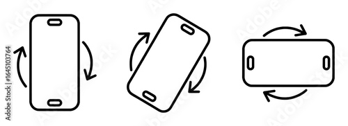 Phone rotation icons with arrows orientation