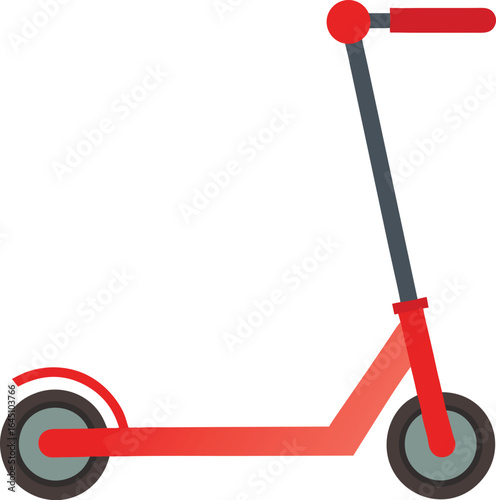 Vector illustration of a kick scooter, Modern kick scooter illustration