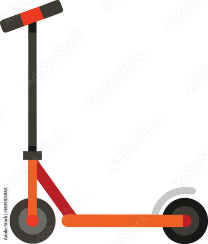 Vector illustration of a kick scooter, Modern kick scooter illustration