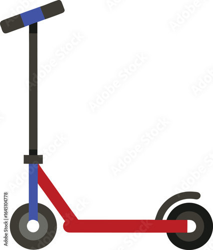 Vector illustration of a kick scooter, Modern kick scooter illustration