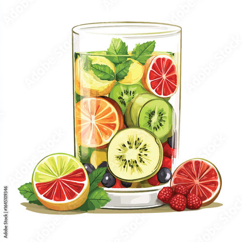 a fresh fruit_water infused