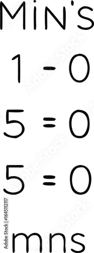 Textual representation of a mathematical equation with numbers and letters typography